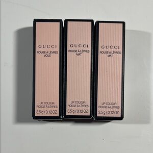 Gucci Rouge à Lèvres Voile and Mat Lipstick Trio Set!!